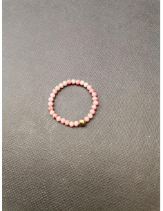 Prsten z korálků rodochrozitu, růžový | PIOU PIOU - 1 2