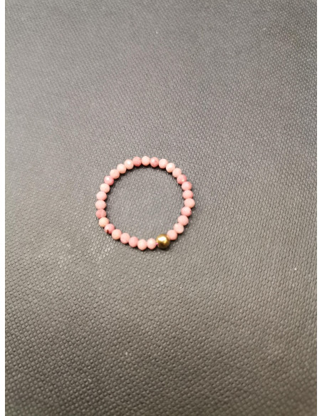 Prsten z korálků rodochrozitu, růžový | PIOU PIOU - 2