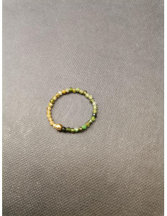 Prsten z korálků turmalínu, zelený | PIOU PIOU - 1 2