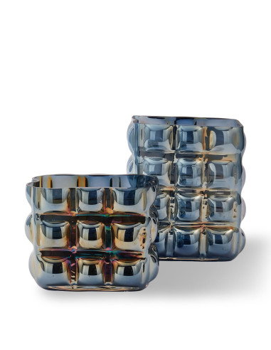 Skleněná váza Bubble S, modrá | POLS POTTEN