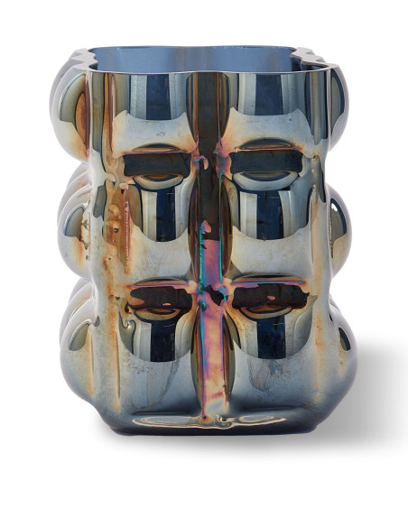 Skleněná váza Bubble S, modrá | POLS POTTEN