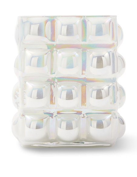 Skleněná váza Bubble L, bílá | POLS POTTEN