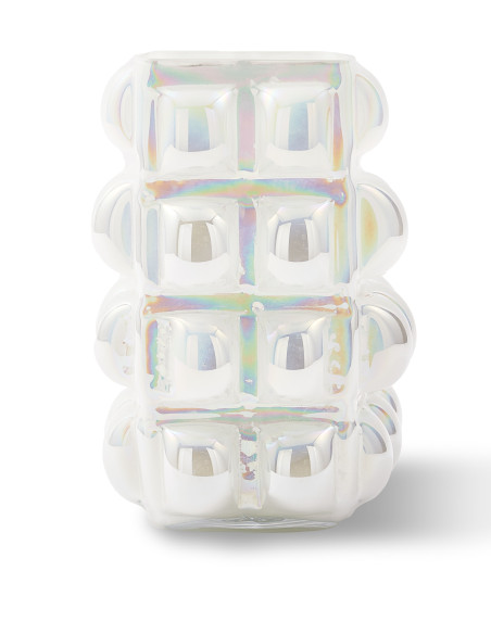 Skleněná váza Bubble L, bílá | POLS POTTEN