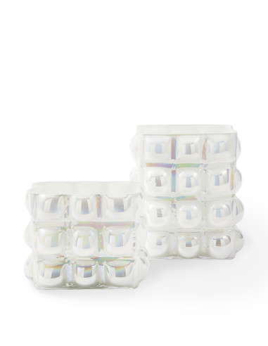 Skleněná váza Bubble L, bílá | POLS POTTEN - 8