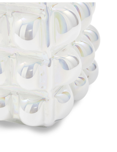 Skleněná váza Bubble L, bílá | POLS POTTEN