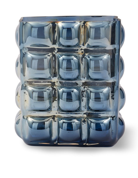 Skleněná váza Bubble L, modrá | POLS POTTEN
