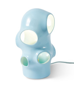 Keramická stolní lampa Bulle se světle modrou glazurou |...