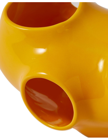 Keramická stolní lampa Bulle se žlutou glazurou | POLS POTTEN