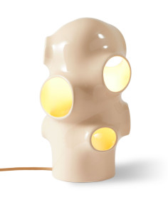 Keramická stolní lampa Bulle s béžovou glazurou | POLS POTTEN - 1