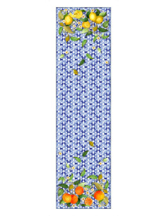 Lněný běhoun na stůl s potiskem Sevillana 45x170 | TESSITURA TOSCANA TELERIE - 1