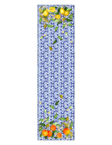 Lněný běhoun na stůl s potiskem Sevillana...