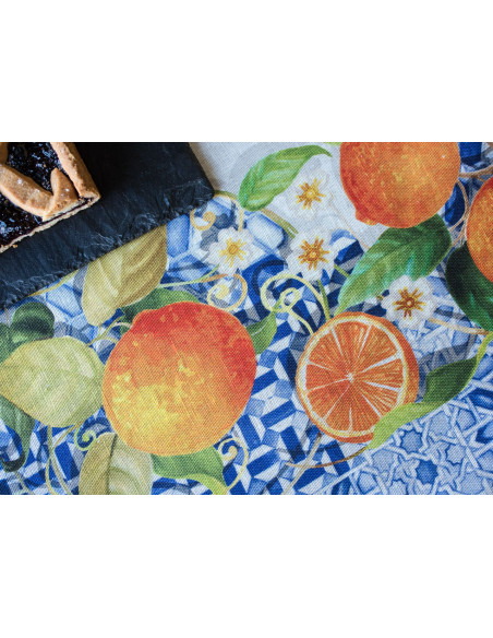 Lněný ubrus s potiskem Sevillana 170x270 | TESSITURA TOSCANA TELERIE