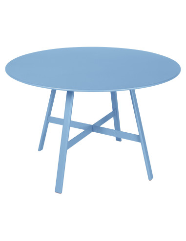 Kovový jídelní stůl SO´O, outdoor/ indoor | FERMOB maya blue