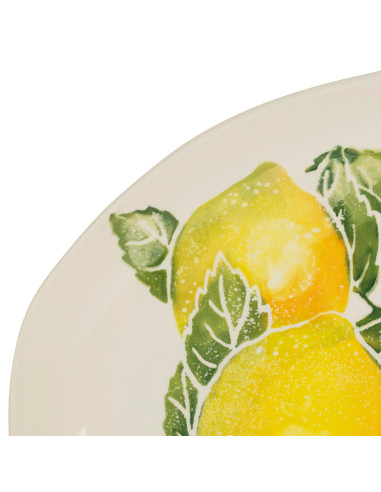 Oválný keramický tác Calabra s motivem citronů | CÔTÉ TABLE - 3