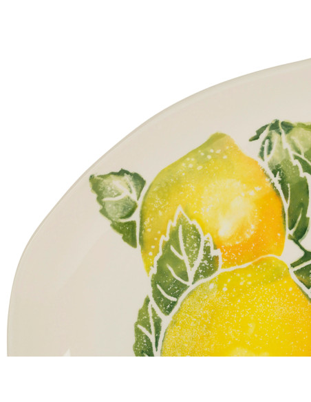 Oválný keramický talíř Calabra s motivem citronů | CÔTÉ TABLE b