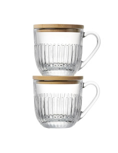 Sada dvou skleněných hrnků Ouessant s víčky | LA ROCHÈRE - 1