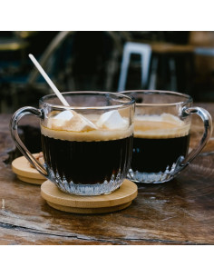 Sada dvou skleněných hrnků Ouessant s víčky | LA ROCHÈRE - 1 2