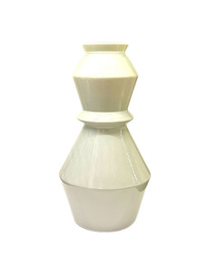 Váza z barevného skla - krémová, v.30cm