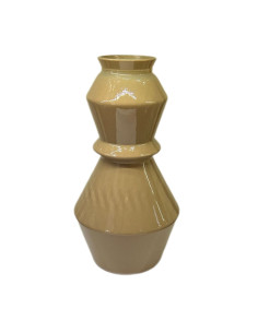 Váza z barevného skla - béžová, v.30cm