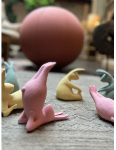 Dekorační figurka - jóga zajíc ve světle růžové barvě |... 2