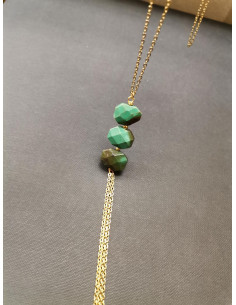 Dlouhý náhrdelník s achátem a řetízky | PIOU PIOU 2