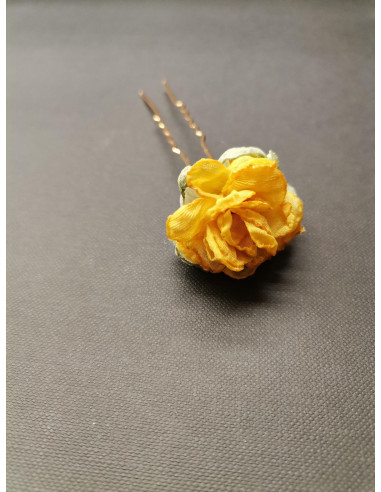 Ozdobná jehlice do vlasů se žlutým květem | PIOU PIOU b
