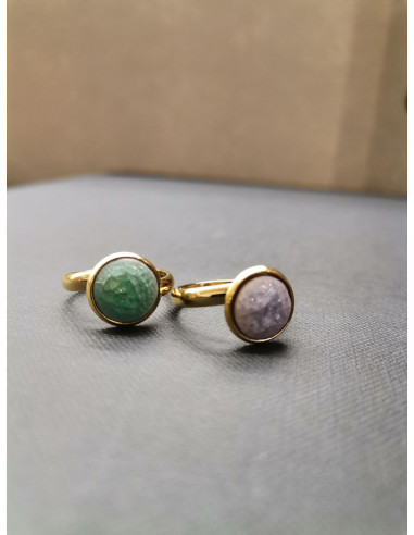 Prsten zlatý s keramickým lila detailem | PIOU PIOU b