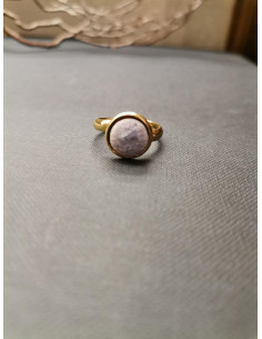 Prsten zlatý s keramickým lila detailem | PIOU PIOU 2