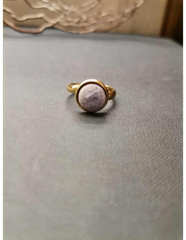 Prsten zlatý s keramickým lila detailem | PIOU PIOU a