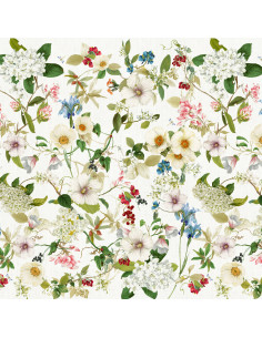 Lněný ubrus s potiskem Ibisco 85x85 | TESSITURA TOSCANA TELERIE - 1