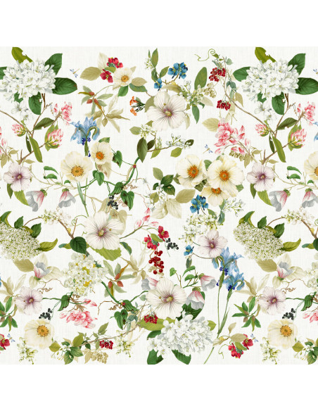 Lněný ubrus s potiskem Ibisco 85x85 | TESSITURA TOSCANA TELERIE