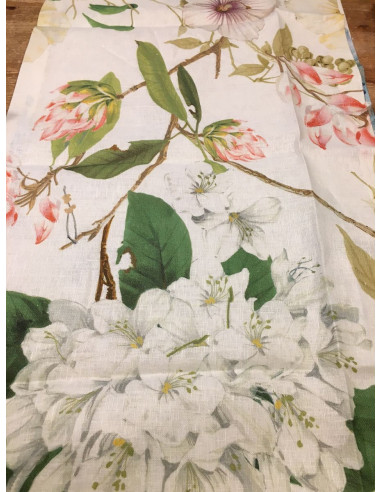 Lněný ubrus s potiskem Ibisco 85x85 | TESSITURA...