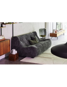 Čalouněná 2místná sedačka 1965, tmavě šedý potah kat.2 | HOME SPIRIT 2