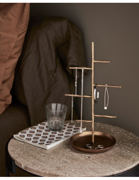 Stojánek na šperky v barvě broušené mosazi | HOUSE DOCTOR a