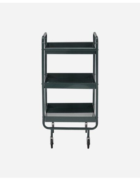 Odkládací stolek na kolečkách Roll, tmavě zelený | HOUSE DOCTOR - 1