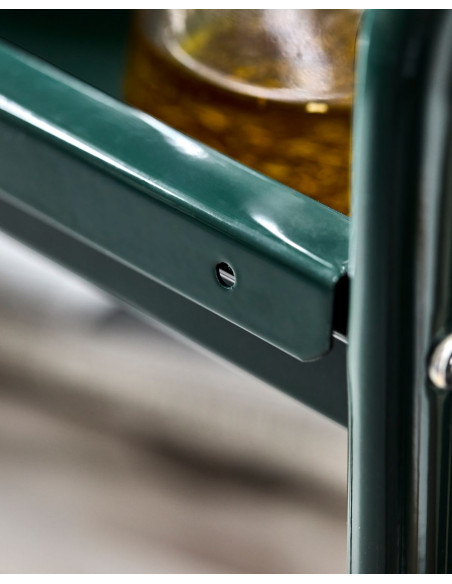 Odkládací stolek na kolečkách Roll, tmavě zelený | HOUSE DOCTOR