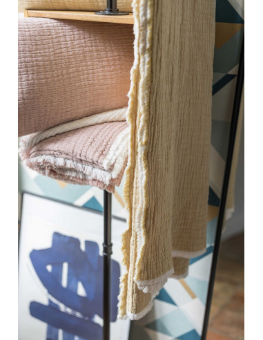 Bavlněný pléd Emílio Mirabelle 130x200 | VIVARAISE d