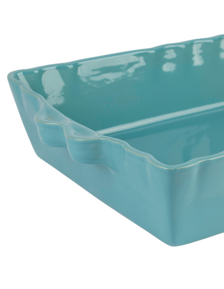 Keramická zapékací mísa 36x23 Feston - tyrkysová | CÔTÉ TABLE b