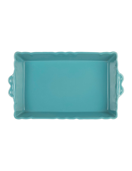 Keramická zapékací mísa 36x23 Feston - tyrkysová | CÔTÉ TABLE c