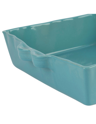 Kameninová zapékací mísa 29x25 Feston - tyrkysová | CÔTÉ TABLE b