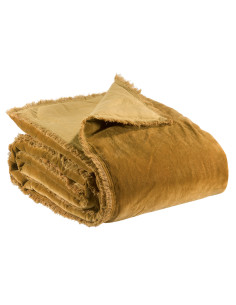 Sametový přehoz přes postel Fara Bronz 80x200 | VIVARAISE