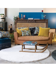 Koberec Eddy Ivory s dlouhým vlasem, smetanový ø160 | VIVARAISE 2