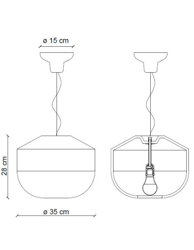 Závěsné svítidlo BELLOTA C2541 ZELENÉ | FERROLUCE C