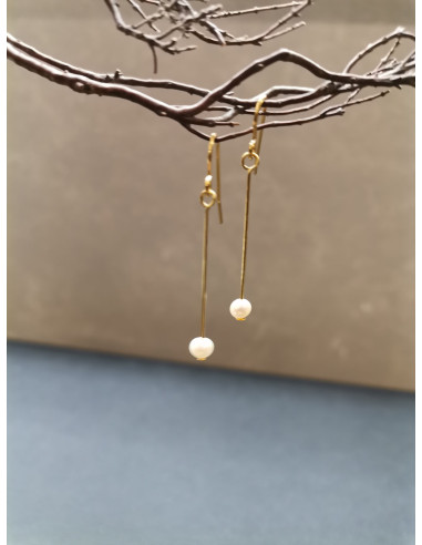 Minimalistické náušnice s perličkou | PIOU PIOU