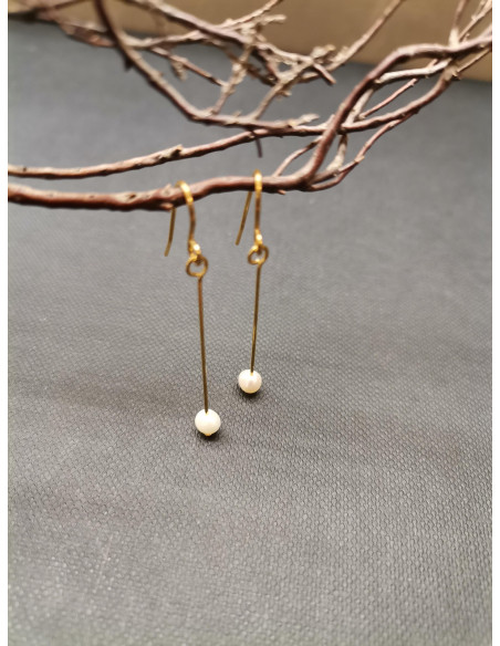 Minimalistické náušnice s perličkou | PIOU PIOU a