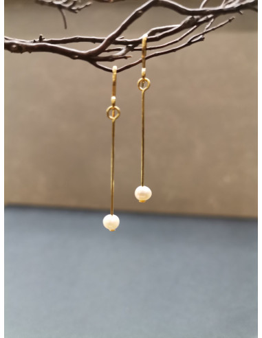 Minimalistické náušnice s perličkou | PIOU PIOU c