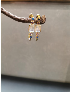 Náušnice s barevnými kamínky | PIOU PIOU