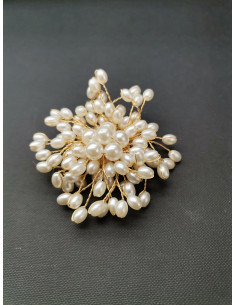 Brož ve tvaru květiny z umělých perel | PIOU PIOU 2