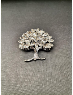 Třpytivá brož ve tvaru stromu zdobená kamínky | PIOU PIOU - 1
