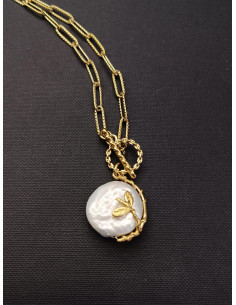 Náhrdelník s barokní perlou v ozdobném uchycení| PIOU PIOU a 2